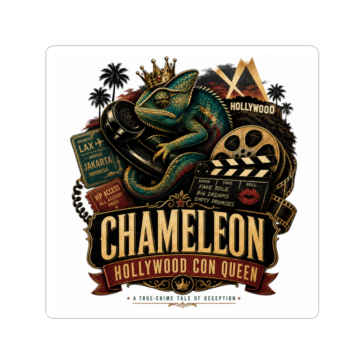 Chameleon: Hollywood Con Queen Sticker #3 - alternate angle 1, merchandise