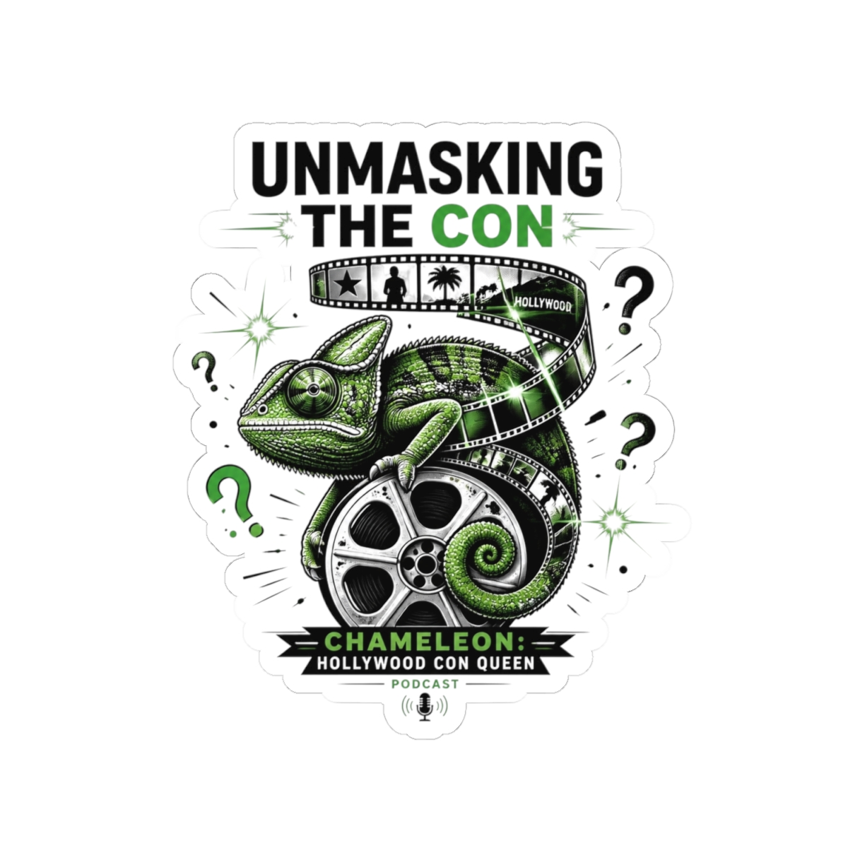 Chameleon: Hollywood Con Queen "Unmasking the Con" Sticker - alternate angle 2, merchandise